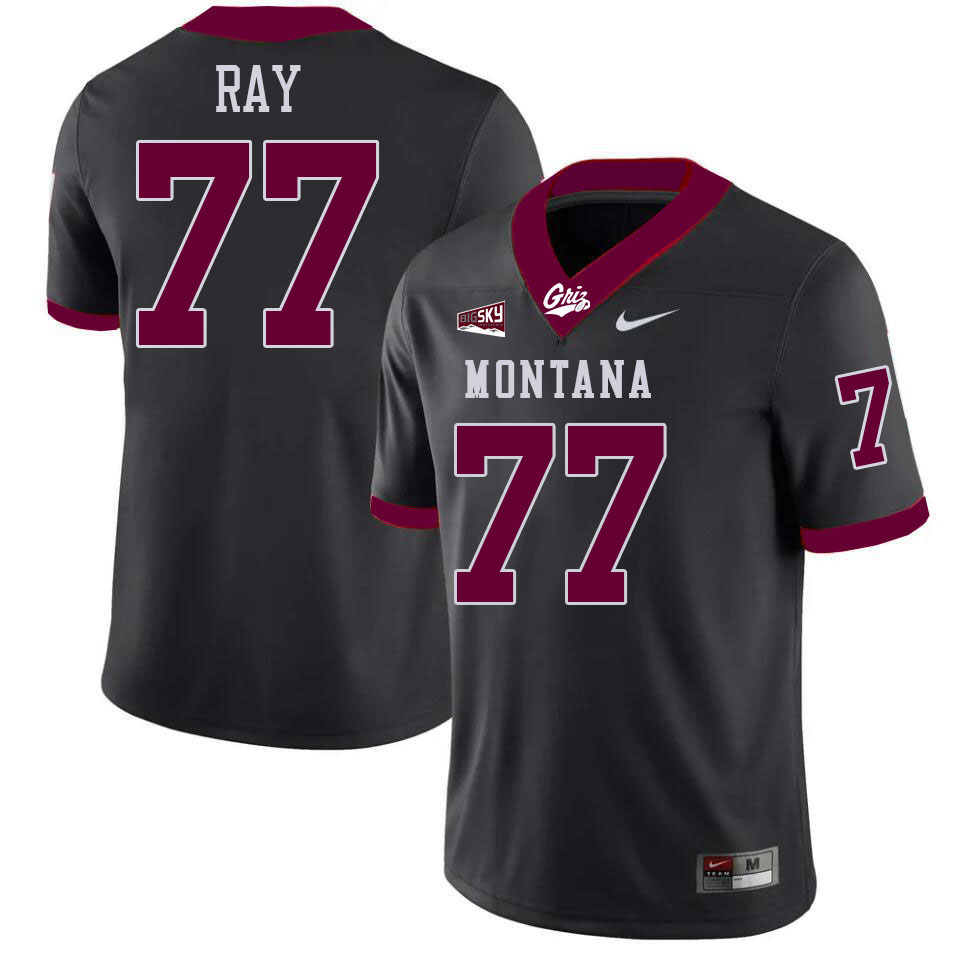 Montana Grizzlies #77 Michael Ray College Football Jerseys Stitched Sale-Black